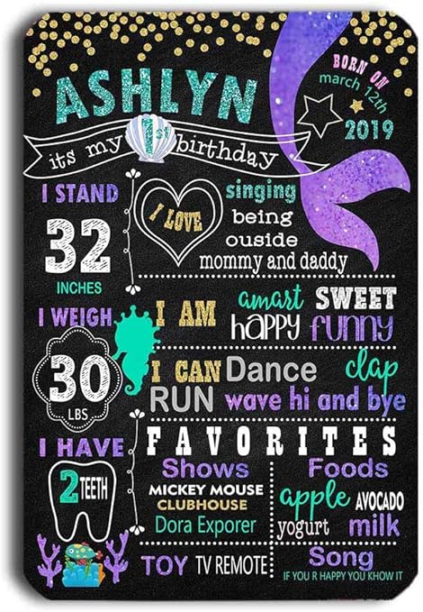 Amazon Com Tj Cartoon Mermaid Theme Reusable Easy Clean Metal Tin