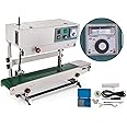 Happybuy Continuous Band Sealer FR-900, Vertical Automatic Continuous Sealing Machine with Digital Temperature Control, Verti