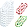 20 Pack Sublimation Blanks Acrylic Paper Clips, 4" x 2" Jumbo Paper Clips Clear for Heat Transfer DIY Design, School Classroom Stationery Office, Home Gift Crafts Supplies