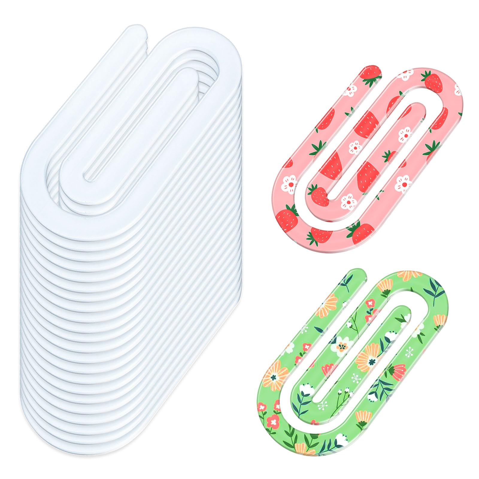 Photo 1 of 20 Pack Sublimation Blanks Acrylic Paper Clips, 4" x 2" Jumbo Paper Clips Clear for Heat Transfer DIY Design, School Classroom Stationery Office, Home Gift Crafts Supplies