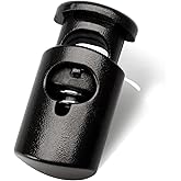 DYZD Plastic Cord Lock End Spring Stop Toggle Stoppers Heavy Duty Cord Lock for Lanyard,luggage,clothing,backpack and various kinds of outdoor and gym products(10PCS,Black)