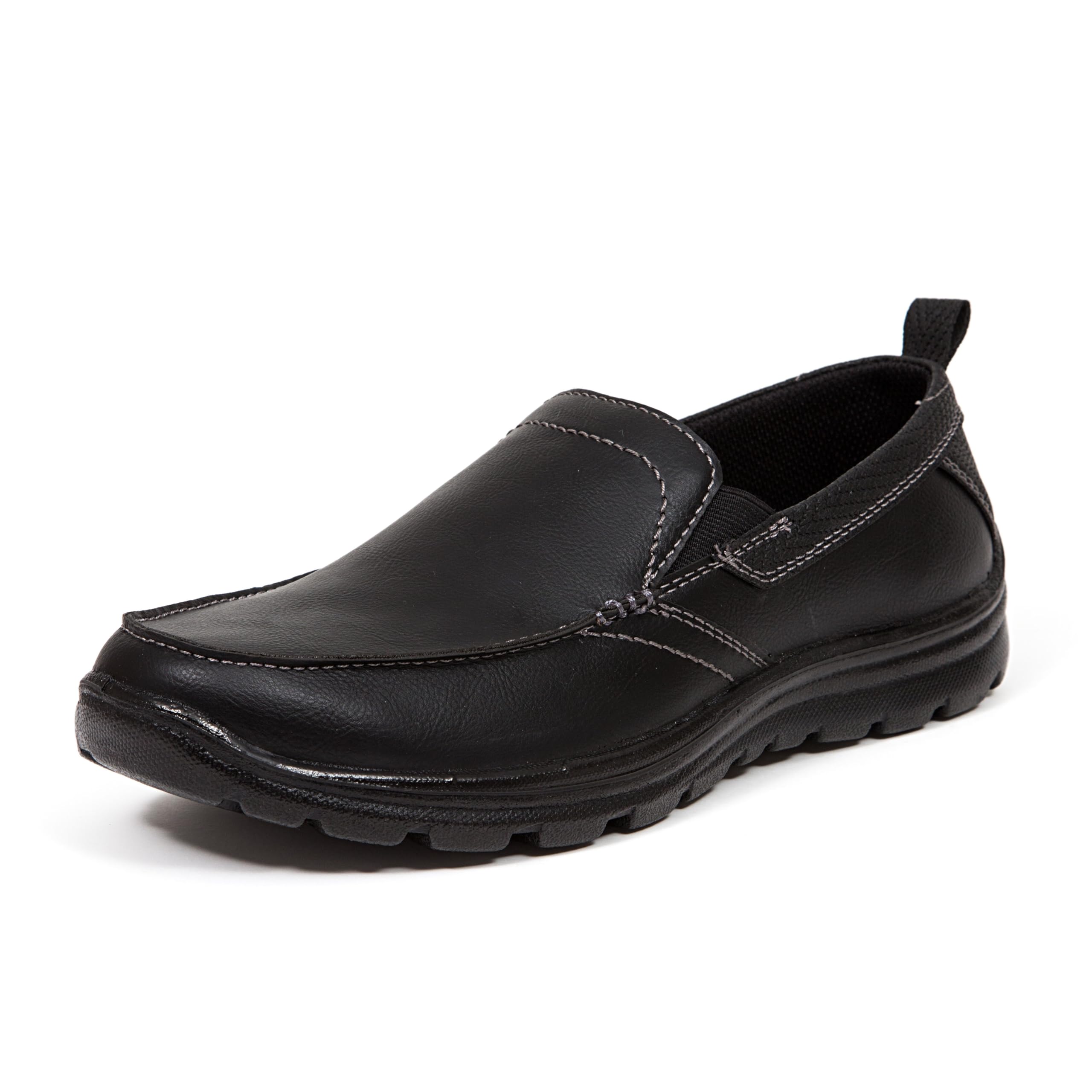 Deer Stags mens Everest2 Updated Memory Foam Dress Comfort Casual Slip-on Loafer, Black, 9.5 US