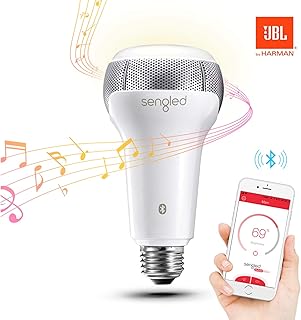 Sengled Solo Bluetooth Lautsprecher Smarte LED Lampe E27, Dimmbar, Erweiterung, Steuerbar via App, Kompatibel mit Amazon Alexa, Licht Lampe[Energieklasse A+]