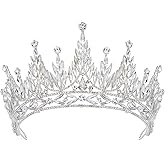SWEETV Tiaras and Crowns for Women, Wedding Tiara for Bride, Rhinestone Queen Crown, Crystal Costume Hair Accessories for Birthday Prom Quinceanera Celebration