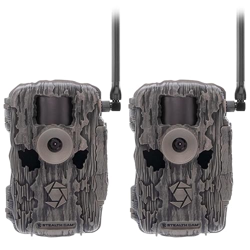Stealth Cam Fusion MAX Dual Sim 36MP Photo & 1080P HD Video 0.35 Sec Trigger Speed App-Control Hunting Cellular Trail Camera - Available on AT&T & Verizon | 2 Pack