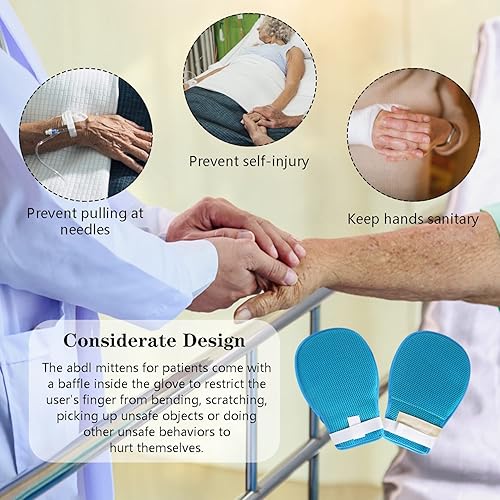 Lmaray Pcs Dementia Hand Restraint Gloves, Breathable Safety