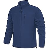 LZACTOIN-X Men's Fleece Jacket Full Zip Lightweight Outerwear Jackets Multi-Pockets Soft Warm Winter Coats for Hiking Travel