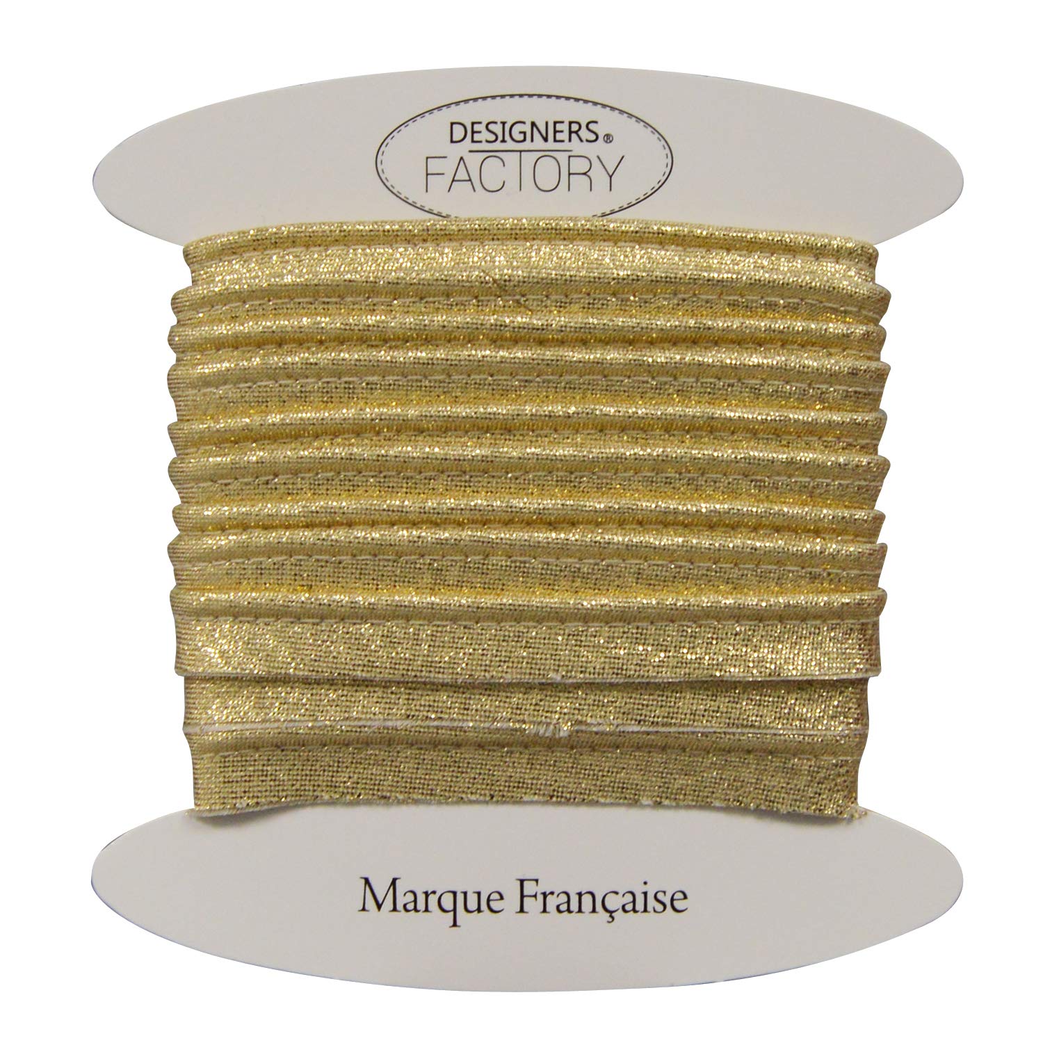 designers-factory Gold lurex piping - Adds value to all your creations - Perfect even when It's first made - Can be repaired on iron and machine washed at 30° (per 10 metres)