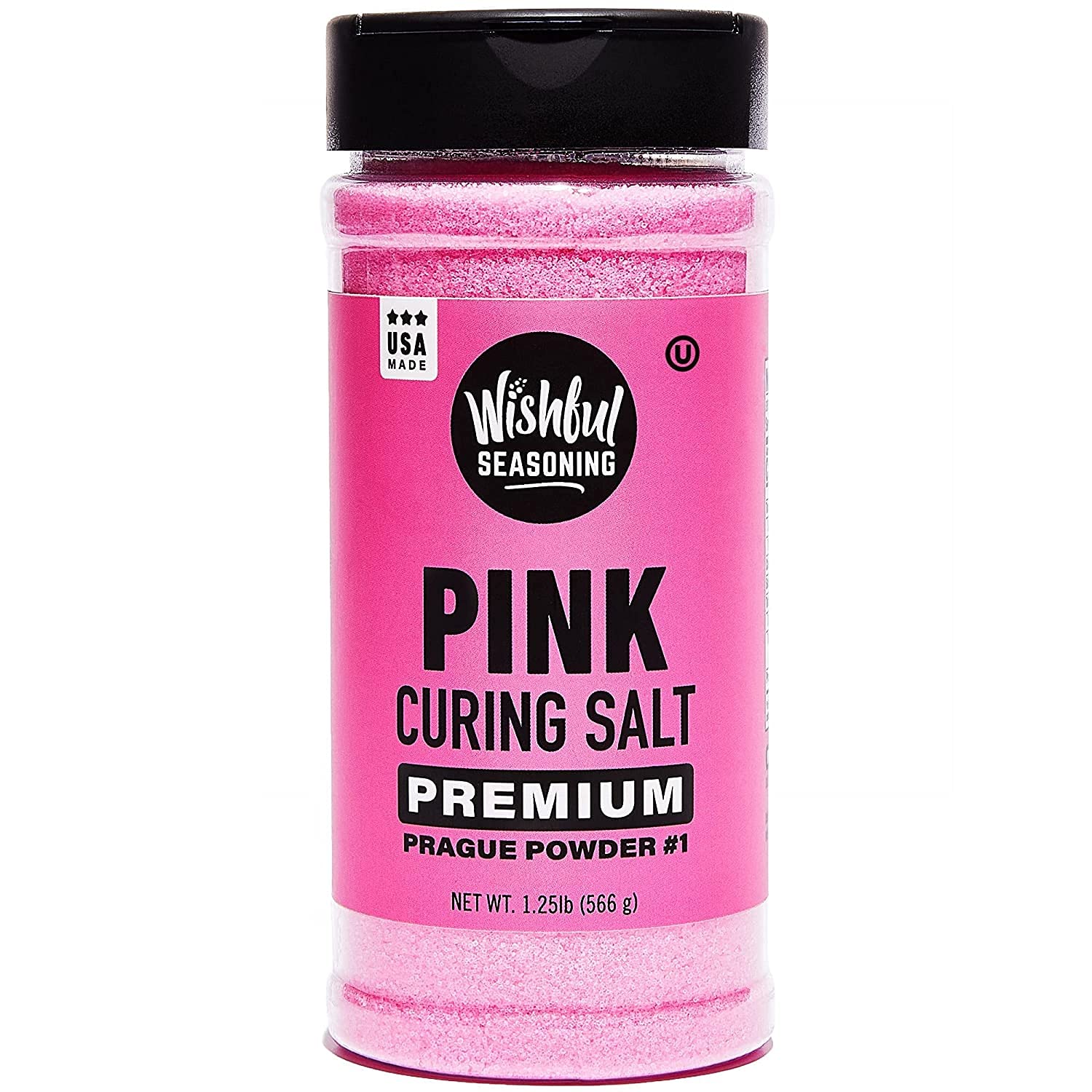 Wishful Pink Curing Salt Prague Powder #1, Premium Curing Salt for Meat, Gluten Free 1.25 Pound Jar