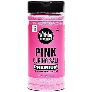 Wishful Pink Curing Salt Prague Powder #1, Premium Curing Salt for Meat, Gluten Free 1.25 Pound Jar