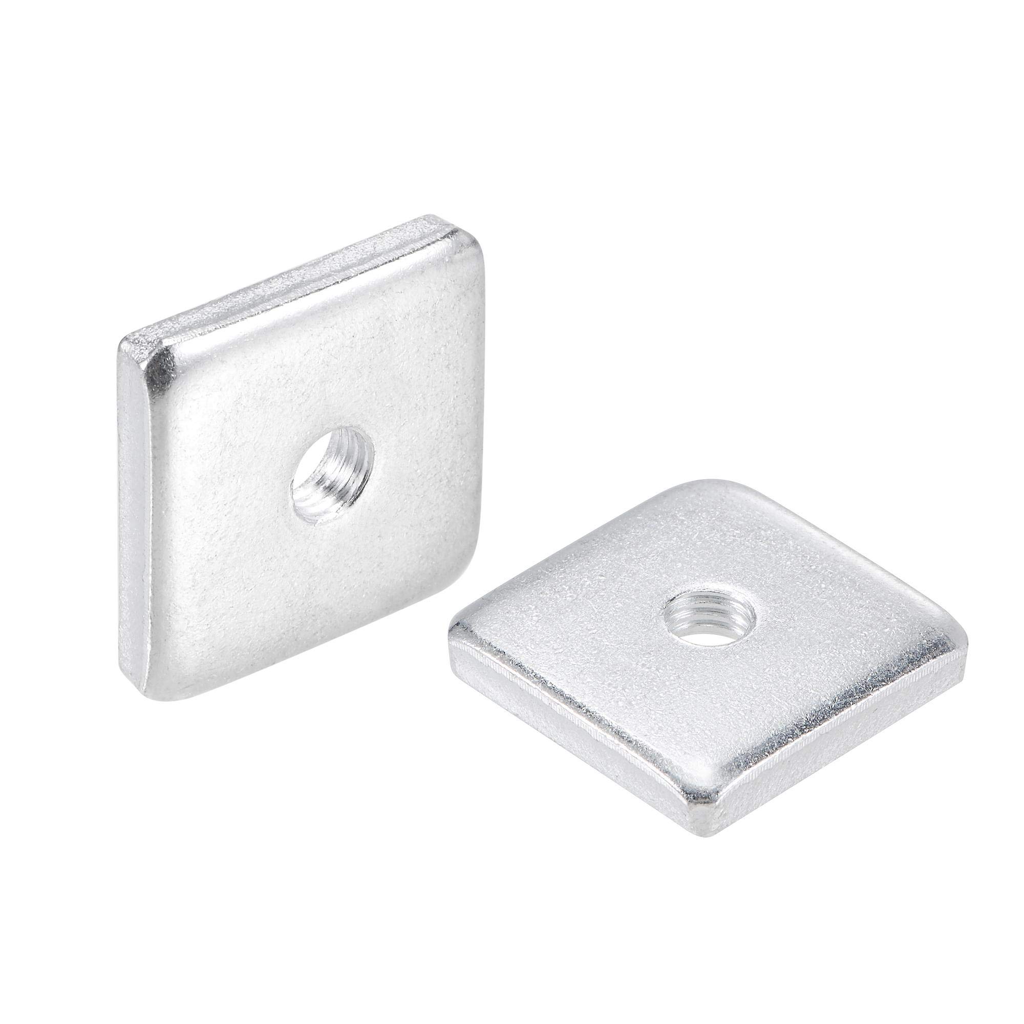 sourcing map Square Nuts, M6x25mmx5mm Zinc-Plated Metric Coarse Thread Assortment Kit, 25 Pcs