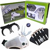 Golfer's Best Golf Gift Set: Tool - Stroke Counter, Divot Tool Repair, Brush, Ball Marker, Cleat Tightener, Club Groove Cleaner Belt Tee Holder Tees Belt Ball Holder - Gift Idea For Men Women