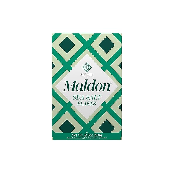 MALDON SALT, SEA SALT FLAKES, 8.5 OZ (240 G), KOSHER, NATURAL, HANDCRAFTED, GOURMET, PYRAMID CRYSTALS (PACKAGING MAY VARY)