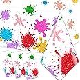 CMUSKO Paint Party Decorations 3Pcs Art Paint Party Tablecloth Plastic Watercolor Painting Party Table Covers for Paint Splatter Birthday Party Decorations Supplies, 108x180cm