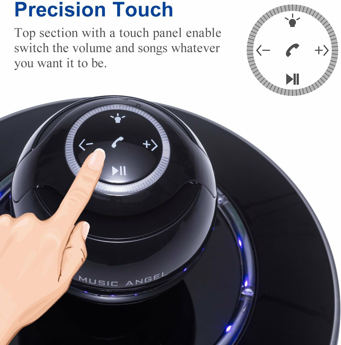 music angel levitating bluetooth speaker