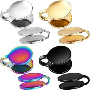 Pivotik 8pcs Pressure Earrings for Keloids, Non-Pierced Keloid Compression Clip-Ons Earrings, Adjustable Stainless Steel Ear