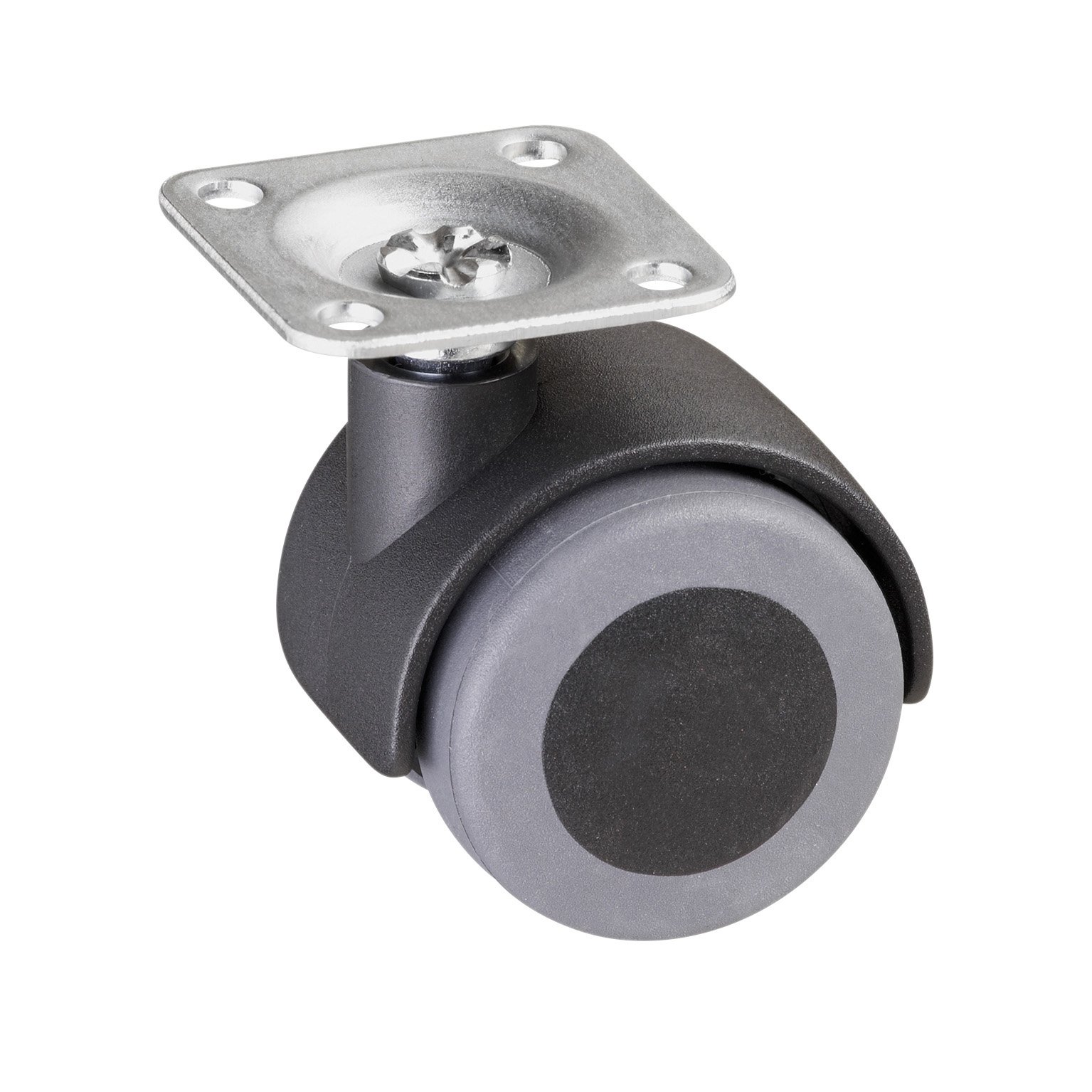 Meister Double Roller Wheel ✓ 38 x 38 mm ✓ TPR Wheels ✓ Soft Tread ✓Friction Bearings | Transport Wheel | Furniture Wheel | Container Wheel | Parquet Wheel, 802200