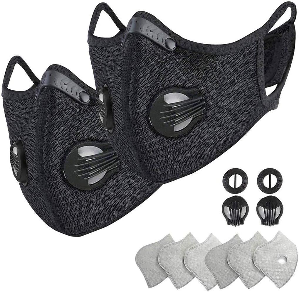 Dust with Two Respirators Two Valves And Six filter Cotton Reusable Plates