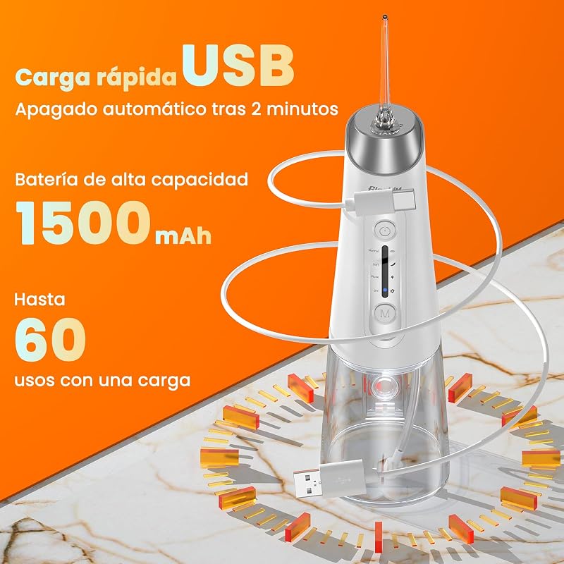 Irrigador Bucal Portátil Irrigador Dental Inalámbrico Profesional 4 Modes