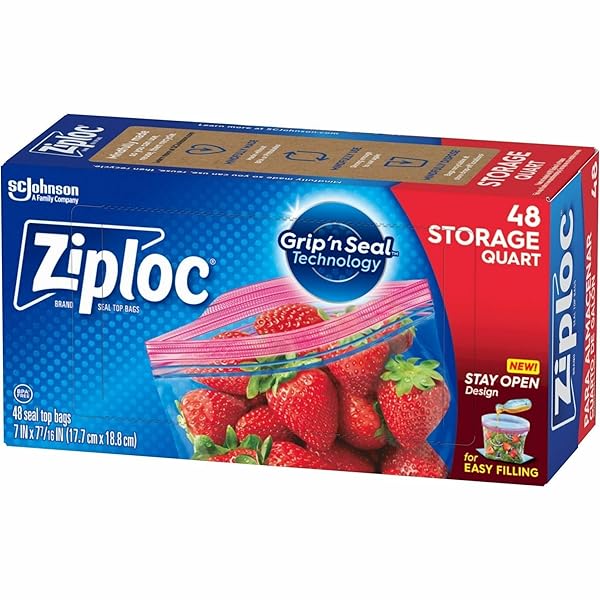 DRACB003103CT – ZIPLOC DOUBLE ZIPPER STORAGE BAGS