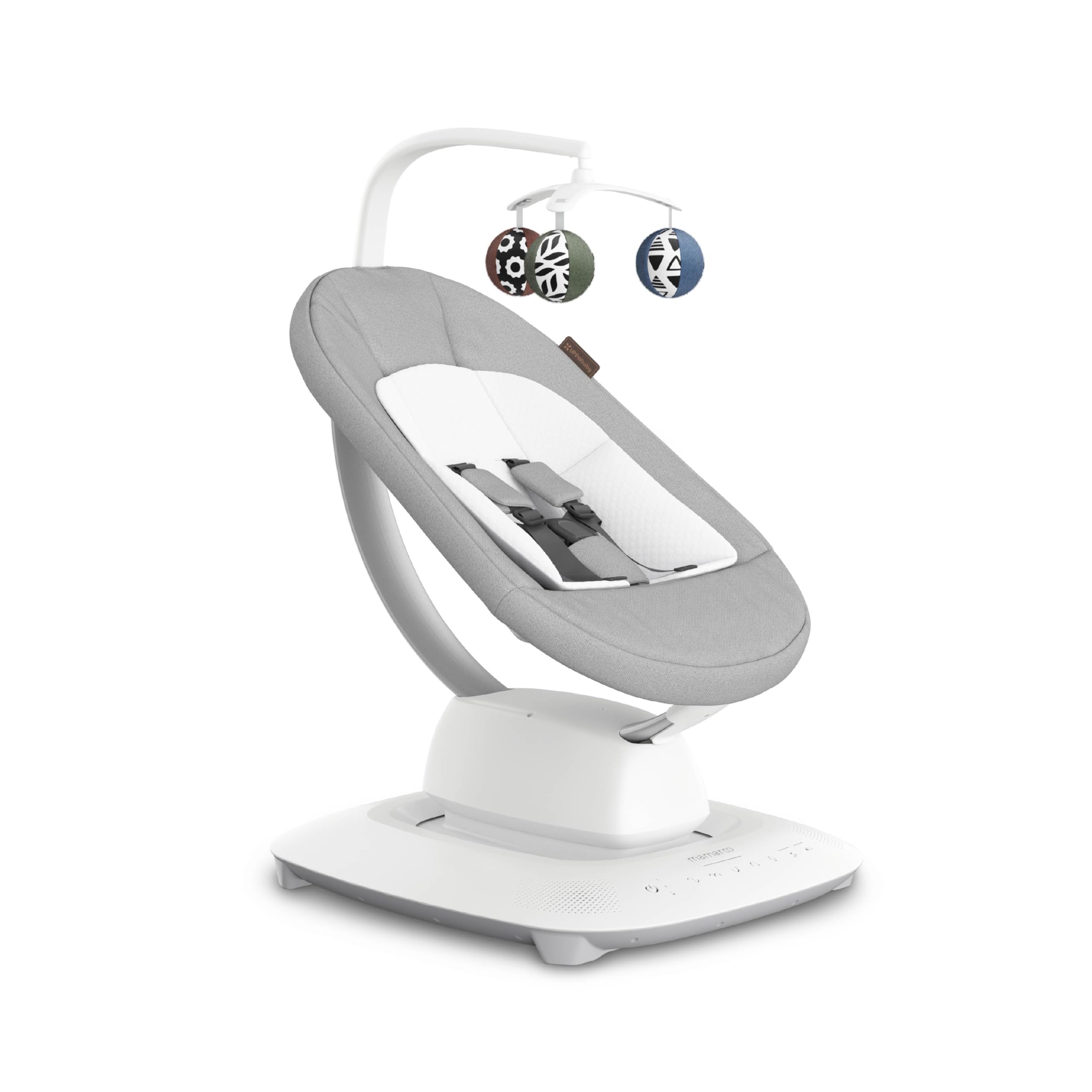 Photo 1 of UPPAbaby Mamaroo Smart Swing – Customizable Soothing Modes with MotionSync Technology – Infant Recline + Bluetooth Enabled – Included Newborn Insert – Stella (Grey Mélange)