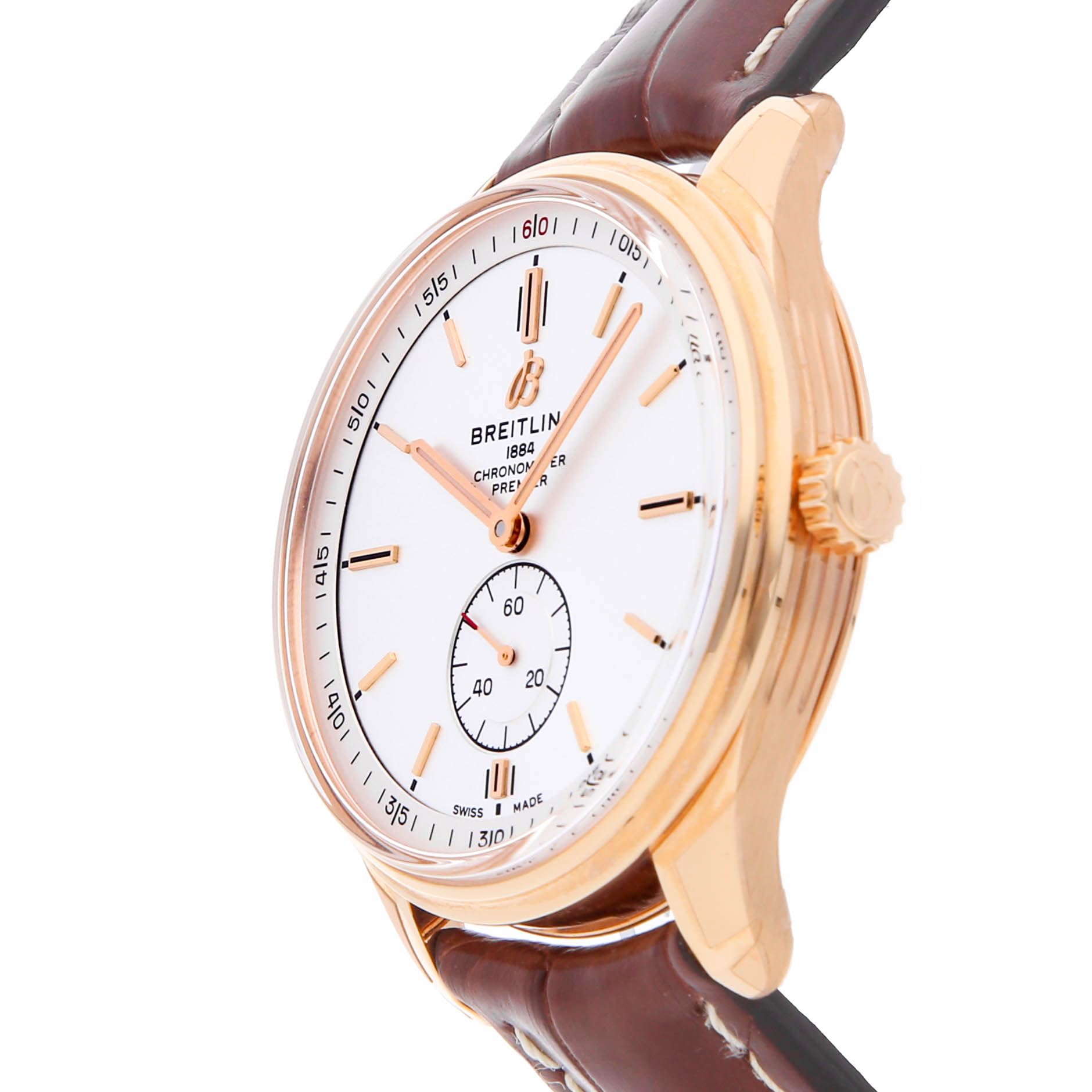 Breitling Premier Solid Rose Gold Automatic Watch R37340351G1P1