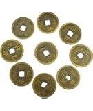 9pcs Chinese Fortune Coins Feng Shui Dragon  Phoenix I Ching Coin W Fengshuisale  Bag Y1057