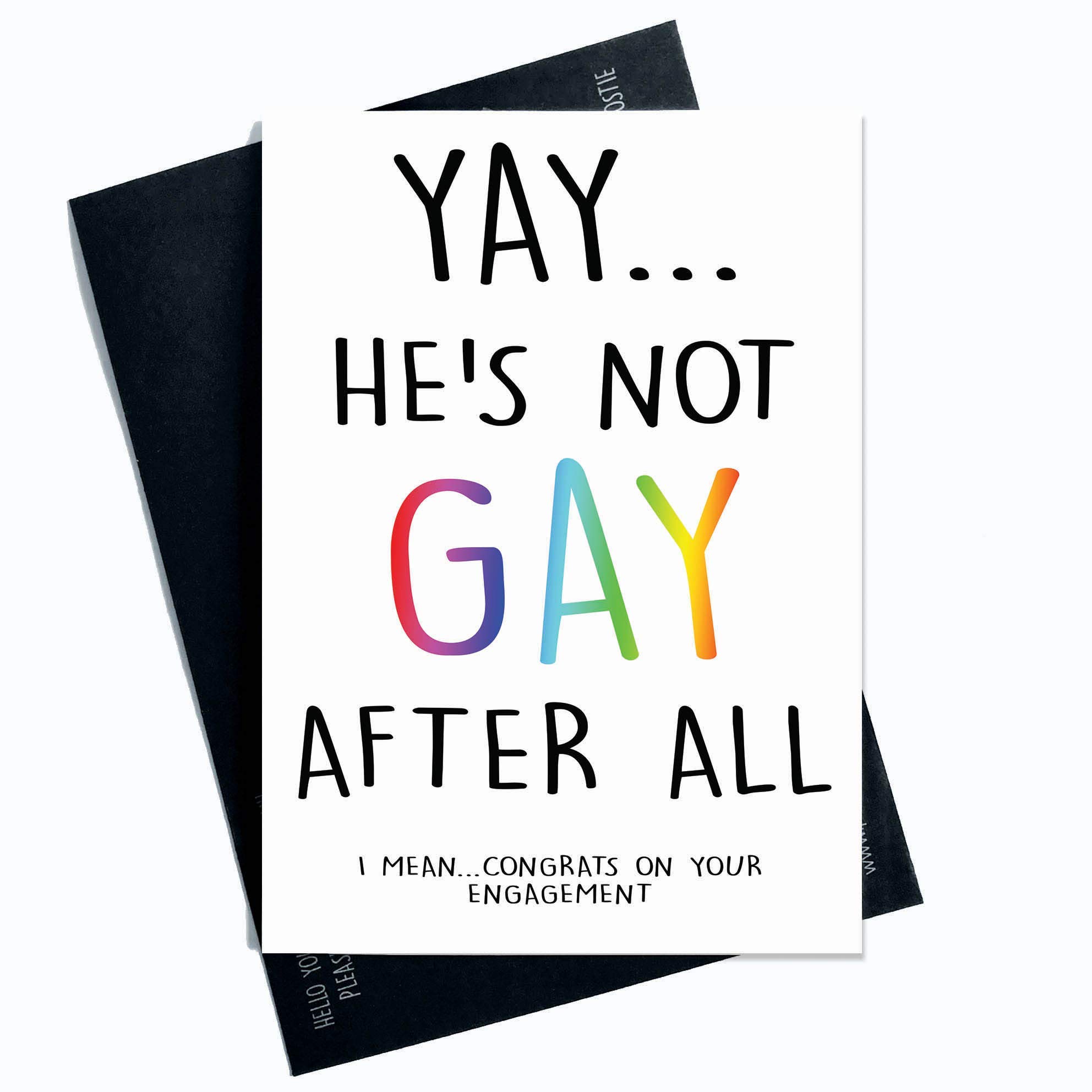 Congratulations Card, Not Gay After All Cards, Engagement Cards, Funny Card Friend Card Celebration Card Joke Card Colleague Card Funny PC92