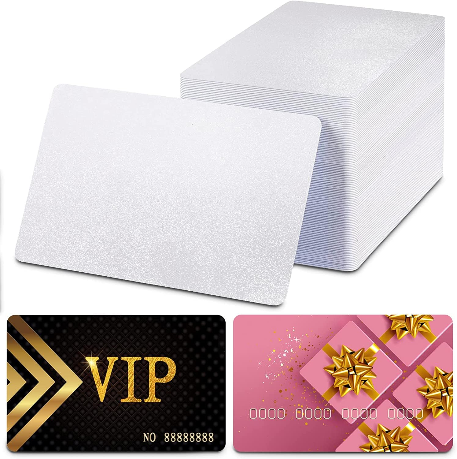 Photo 1 of 100 Pcs Sublimation Business Card Blanks – Double-Sided Sublimation Blanks for Printing of Logos, Nameplates, and Custom Gifts – Quality Ultra-Thin Aluminum Alloy Cards in Pearl Color
