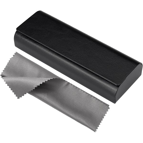 Calabria S412 Extra Large Hard Shell Eyeglass Case – Black Snap