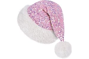 BHD BEAUTY Christmas Santa Hat Xmas Holiday Hat Adults Unisex Comfort Faux Fur for Christmas Party Supplies