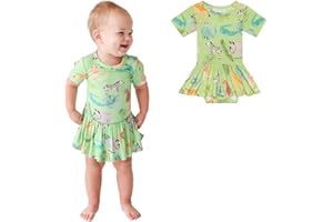 Posh Peanut Baby & Little Girls Dresses for Summer - Twirl Bodysuit Dresses for Girls Made of Soft Viscose from Bamboo