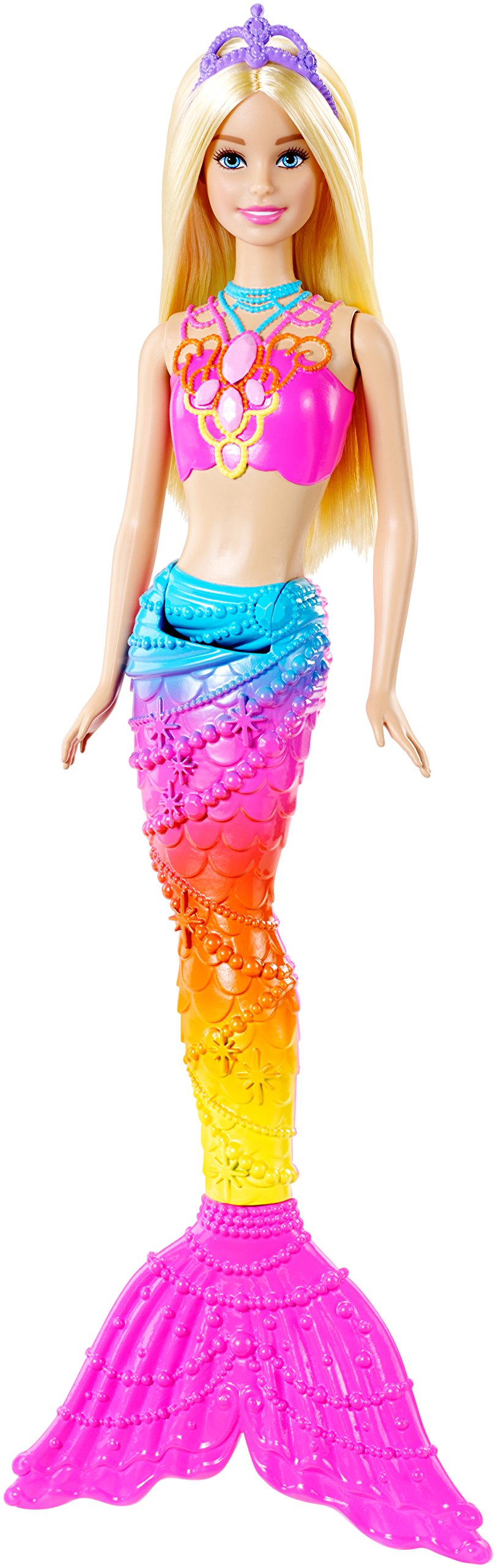 Barbie mermaid tail doll toys rainbow fashion for Girls water bath