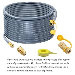 Upgraded 48 Feet 1/2 Inch Natural Gas Hose propane