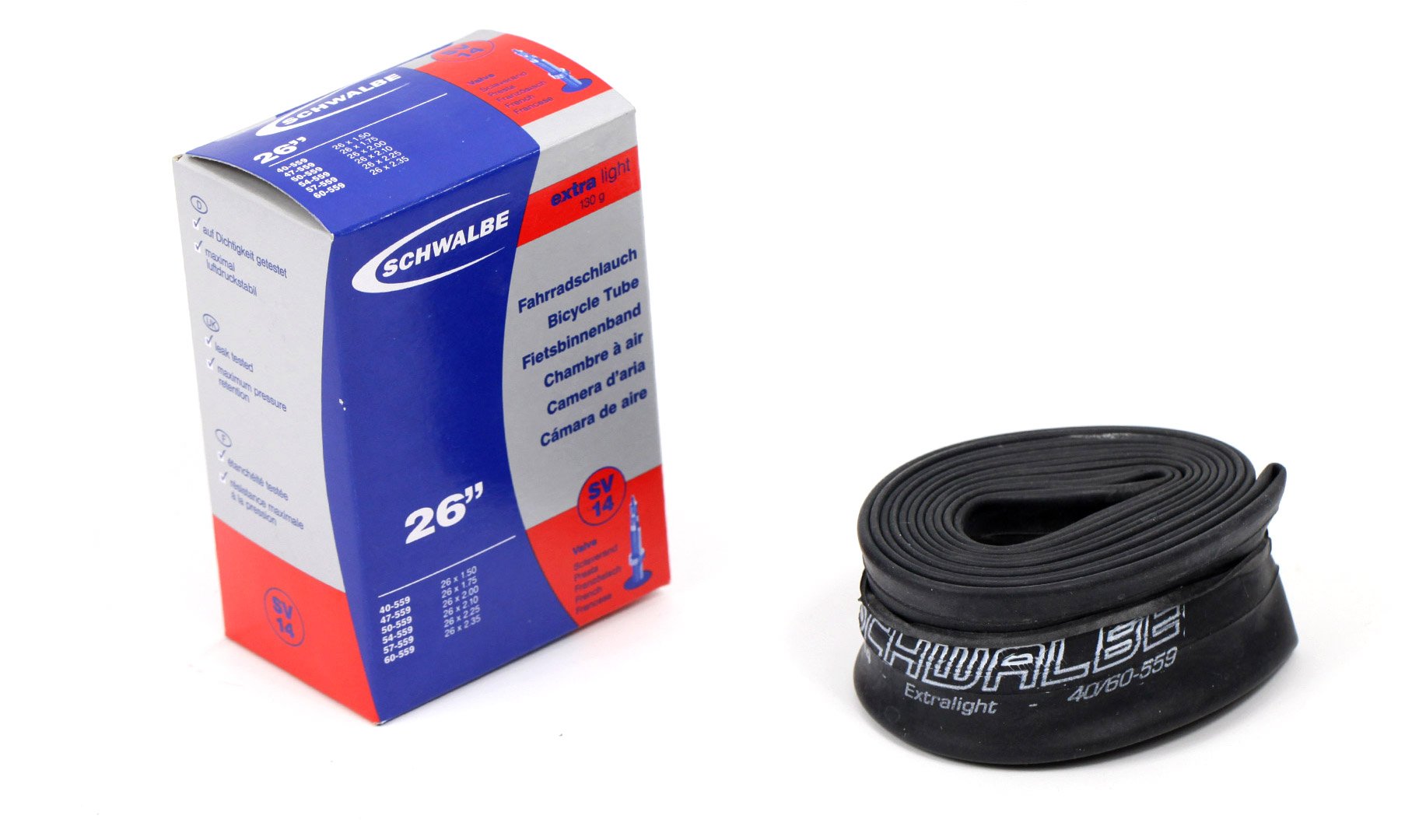 Schwalbe 10424340 TU. AV14 Extra Light, Neutral, 40/60-559 IB AGV 40 mm