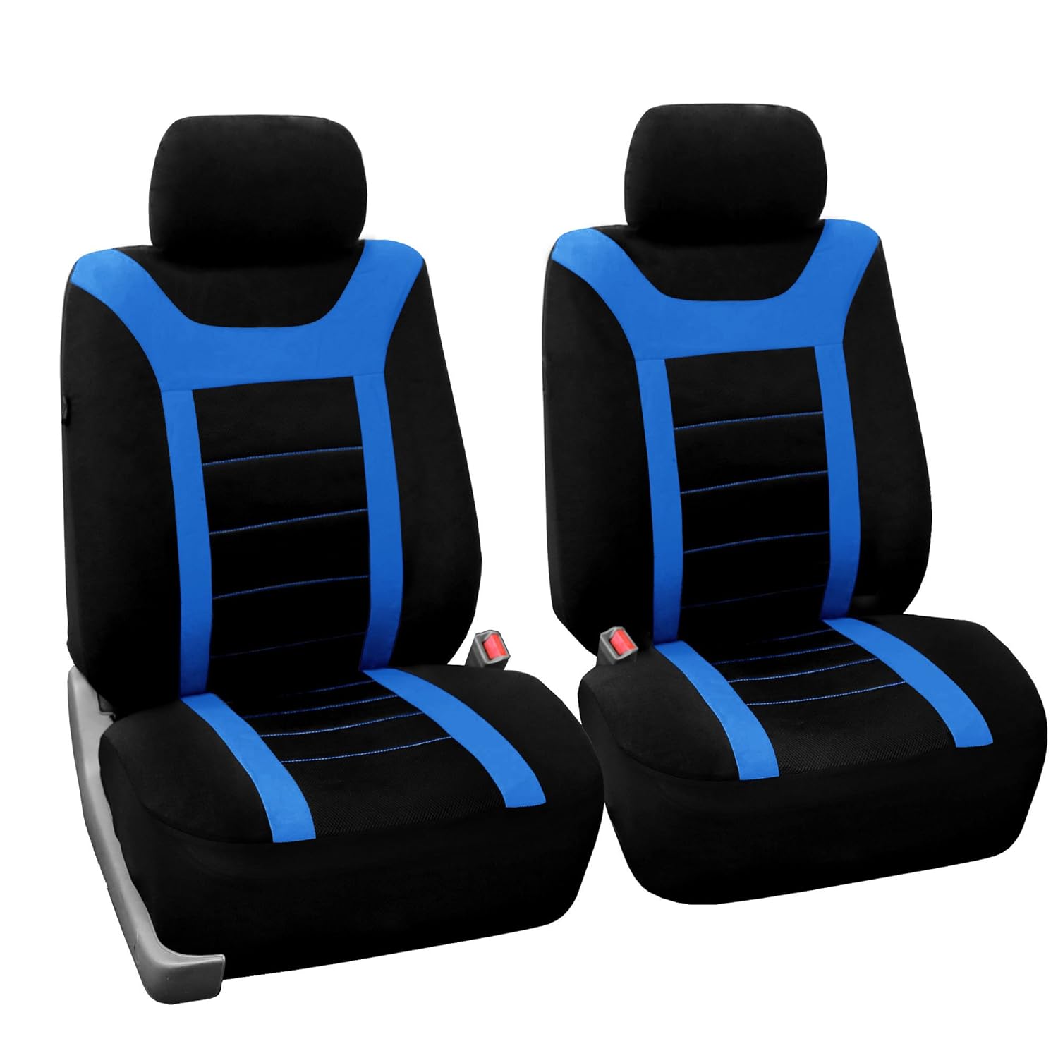 人気ブランド Fh Group Fh Fb Fh33 スポーツ ファブリック カーシートカバー エアバッグ対応 分割ベンチ ハンドル カバー付き ベージュのシートベルトパッド ほぼすべての自動車 トラック Sub バンに適合 右ハンドル車との互換性は保証いたしかねます ブルー