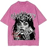 Milumia Men's Graphic T Shirt Figure Letter Print Short Sleeve Vintage Tee Tops