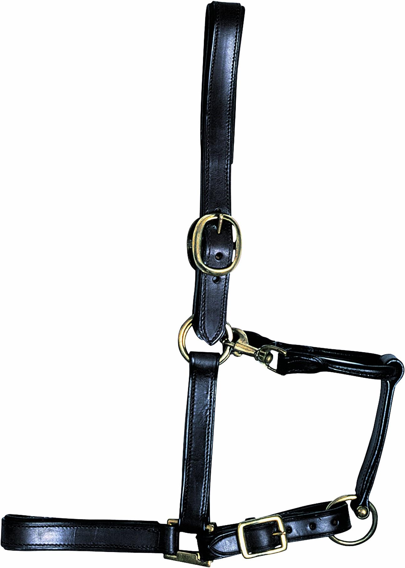 GFS Mark 1 Leather Headcollar - Black, Cob