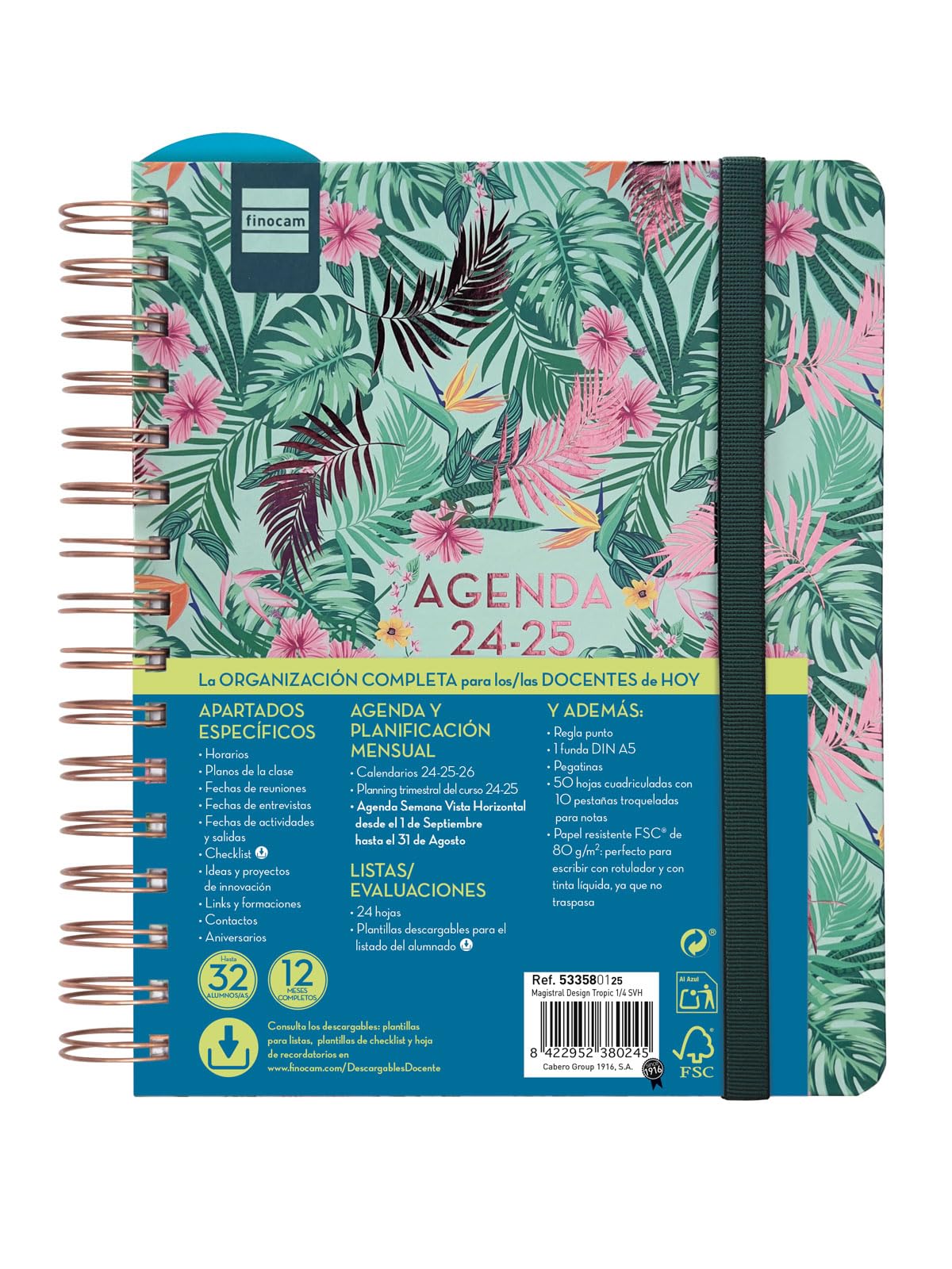 Finocam - Teaching Agenda Magistral Design 2024 2025 Week Horizontal View September 2024 - August 2025 (12 months) Tropic Spanish