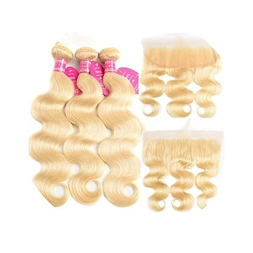 Amazon Com Change Blonde Bundles With Frontal Brazilian Body Wave