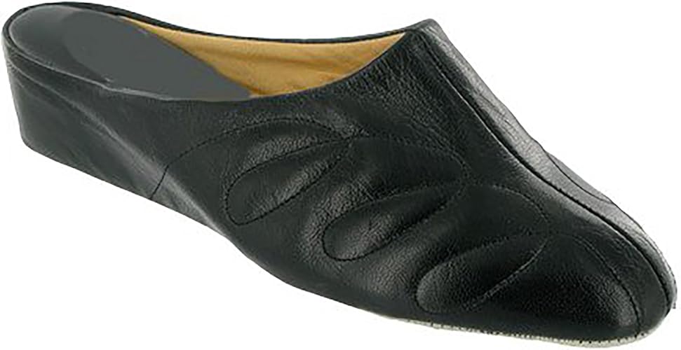 leather mule slippers womens