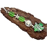 Fish Crystal Sun Catcher with Tumbled Sea Glass & Starfish - Car Rear View Mirror Charm for Women