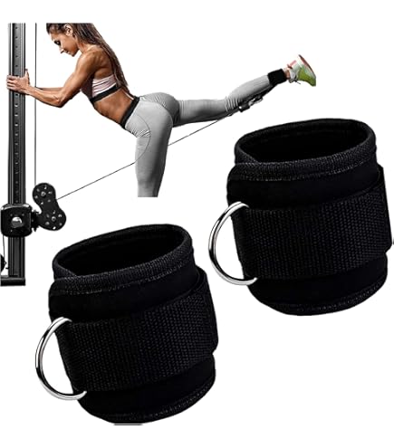2PCS Fitness Thigh Straps - Neoprene Padded Leg Attachment For Gym Machines & Training