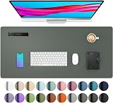 Aothia Leather Desk Pad Protector Jungle Green 40x80cm Non-Slip PU
