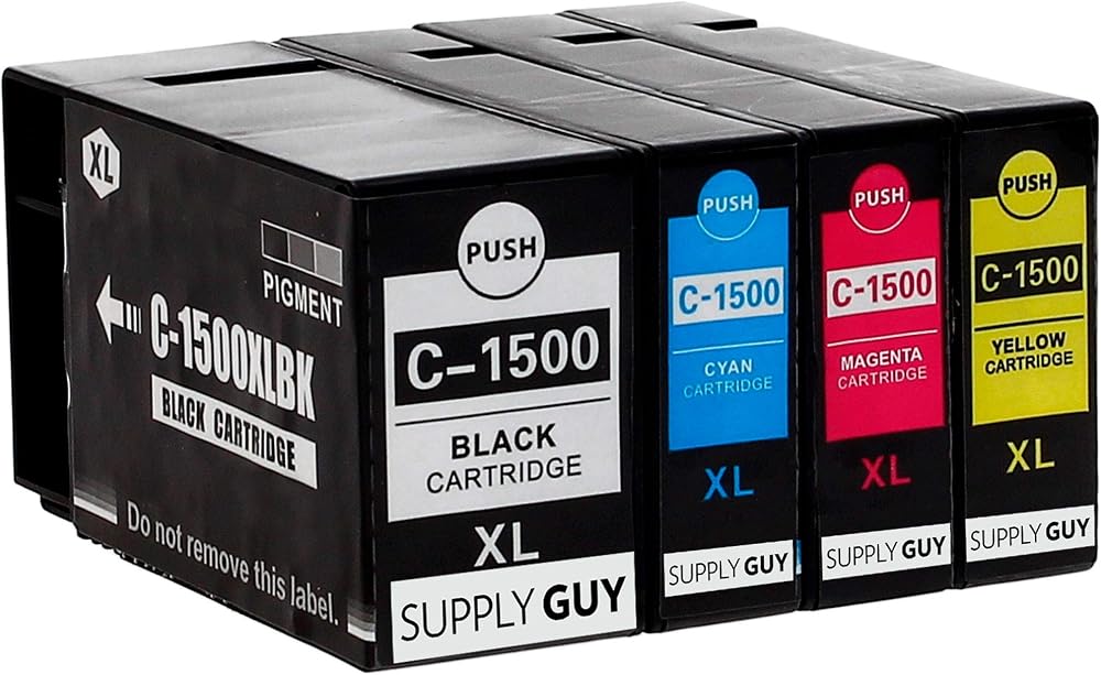 Supply Guy 4 Ink Cartridges PGI-1500XL for Canon Maxify MB2000-2755 XL