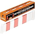 Retractable Barrier for Safety Traffic Cones - 2" OD - 53-84" Large Orange and White Bar Barricade - for Road Construction, Parking, Warning, Temporary Security Divider - by Xpose Safety Pack of 20