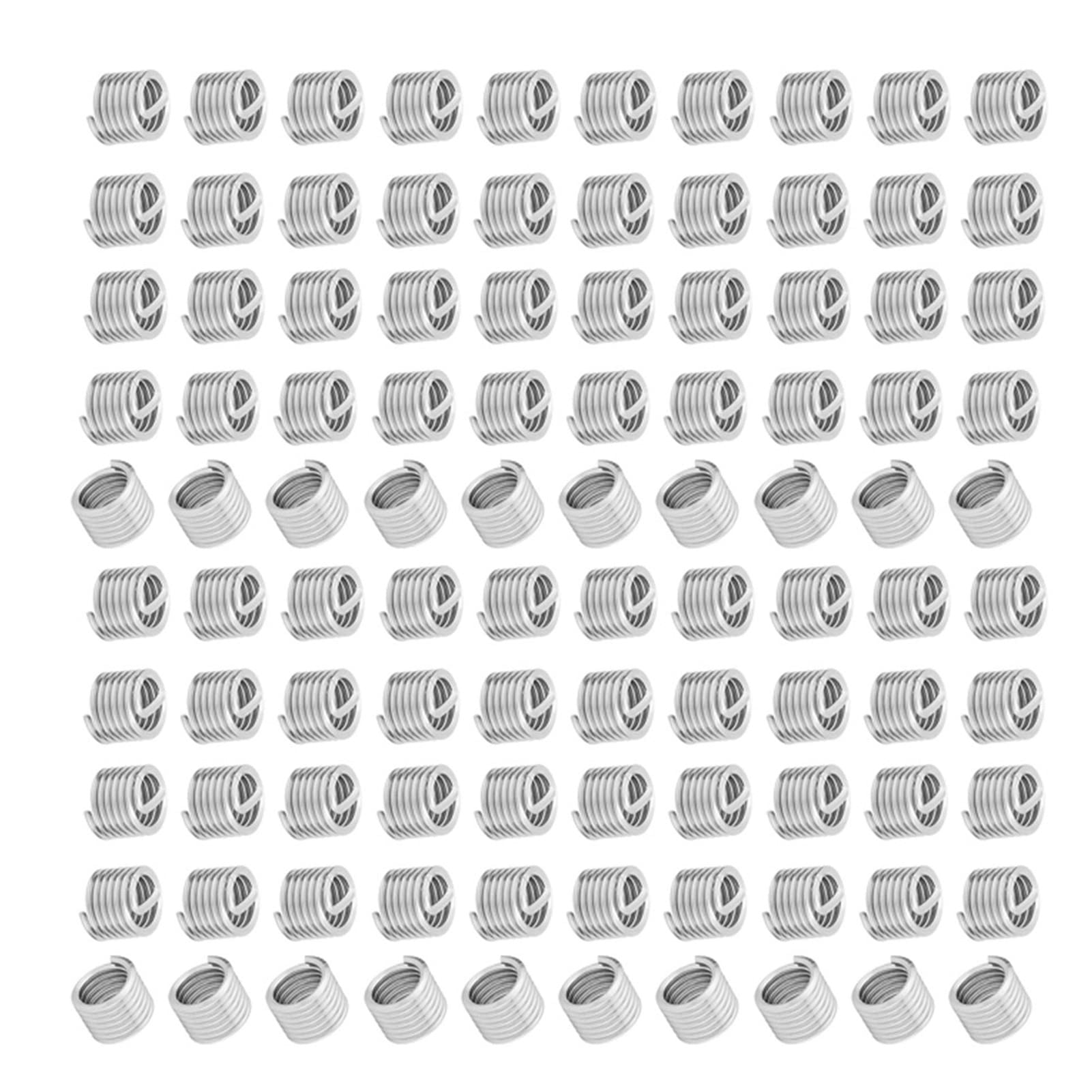 304 Stainless Steel M6x1.0 Wire Thread Inserts Thread Repair Kit Insert Assortment Kit for Automotive Use