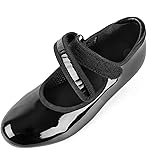 DWBH Easy Strap Tap Shoes Dance for Girls and Boys Slip On Dance Shoe (Toddler/Little Kid/Big Kid)