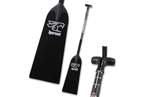 Hornet Watersports Dragon Boat Paddle - Black Glossy - Adjustable Carbon Fiber Dragon Boat Paddle - IDBF Approved - Dragon Boat Accessories