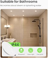 ALUSSO 4W Ultra Slim LED Downlights IP44 6500K Cool White 6 Pack view 4